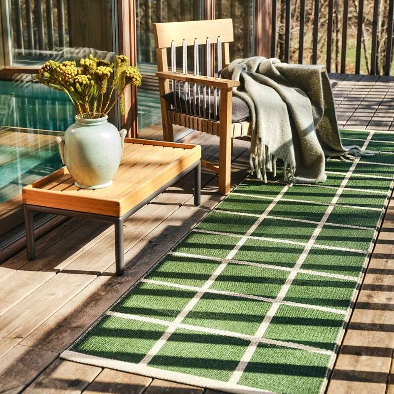 Tapis de couloir CRISS Leaf / Cream / Cream Edge – Pappelina PAPPELINA