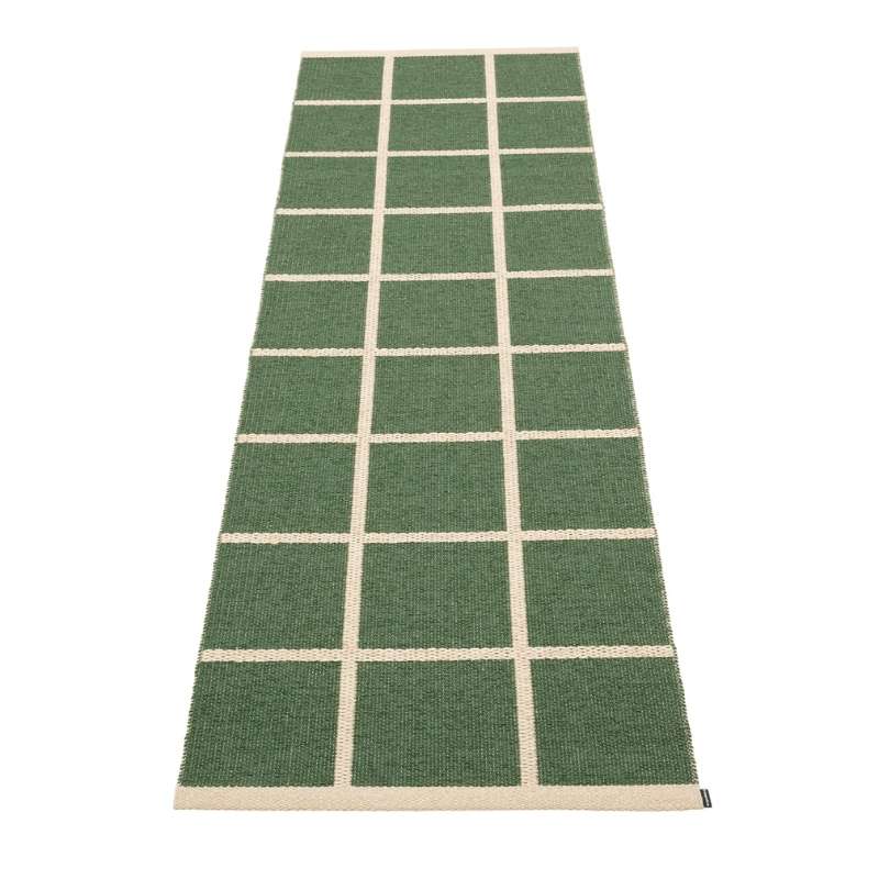 Tapis de couloir CRISS Leaf / Cream / Cream Edge – Pappelina PAPPELINA