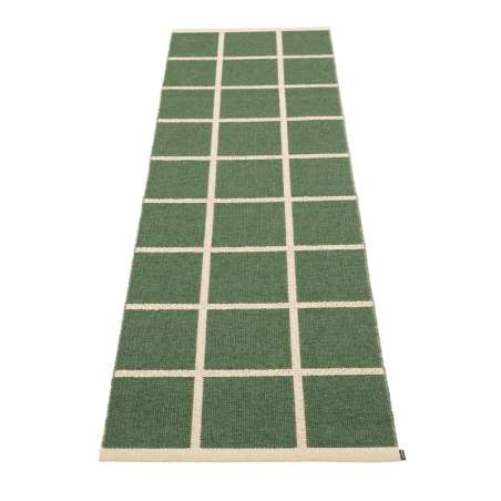 Tapis de couloir CRISS Leaf / Cream / Cream Edge – Pappelina PAPPELINA