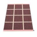 Tapis de couloir design Criss Pop Burgundy / Cream / Piglet Edge - 70 x 100 cm – Pappelina PAPPELINA