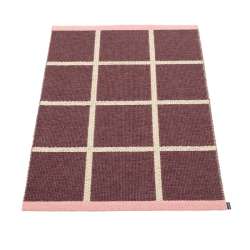 Tapis de couloir design Criss Pop Burgundy / Cream / Piglet Edge - 70 x 100 cm – Pappelina PAPPELINA
