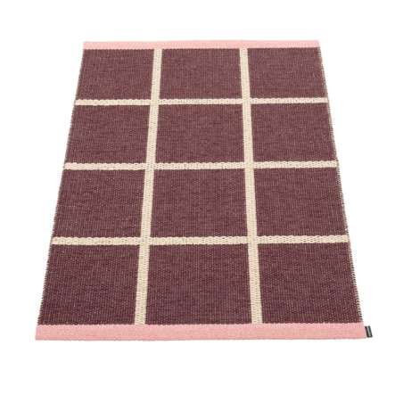 Tapis de couloir design Criss Pop Burgundy / Cream / Piglet Edge - 70 x 100 cm – Pappelina PAPPELINA