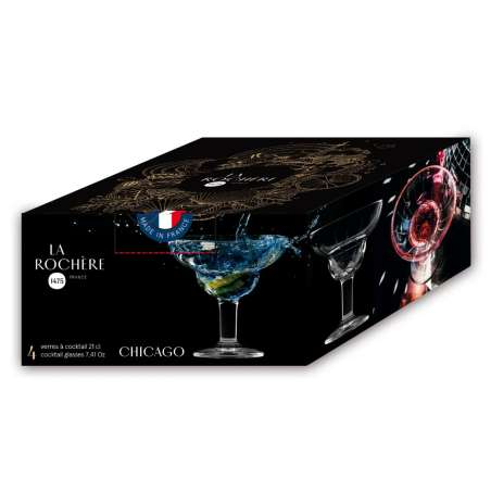 Coffret de 4 verres à cocktail Chicago – La Rochère LA ROCHÈRE