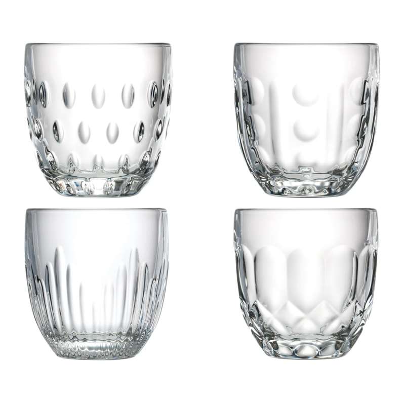 Coffret de 4 gobelets Troquet – 4 motifs différents – La Rochère LA ROCHÈRE