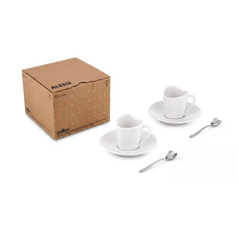 Set de 2 Tasses à Moka avec Soucoupes et Cuillères To – Alessi | Miriam Mirri ALESSI