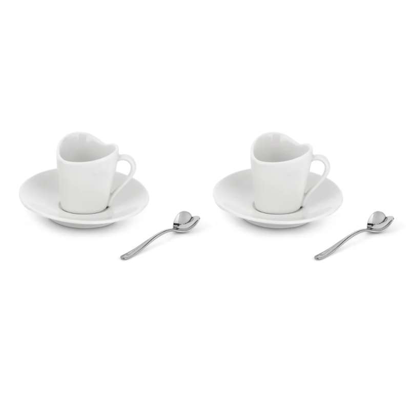 Set de 2 Tasses à Moka avec Soucoupes et Cuillères To – Alessi | Miriam Mirri ALESSI