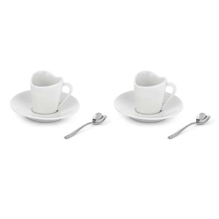 Set de 2 Tasses à Moka avec Soucoupes et Cuillères To – Alessi | Miriam Mirri ALESSI