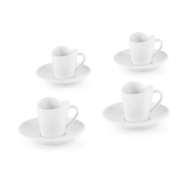 To 4 Tasses A Cafe+soucoupe ALESSI
